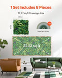Artificial Grass Wall Panels, 8 PCS 20 x 20 inch, 3D Combination Greenery Boxwood Panel for Indoor V952-PJSRZZWQ8PCSJMWS1V0