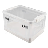 Clear Storage Box Foldable Stackable 3 Sides Opening Transparent Organizer Bin with Wheels for Books V1294-YM0901-3116230012812