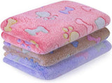 3PCS Pet Blanket Soft Fleece Fluffy Blanket Warm Cute Paw Print Throw Blanket Puppy Kitten Sleep Mat V1370-AZ4-11090