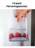 14-Pack Airtight Storage Containers for Organized Pantry, Transparent V1237-ZY-506-0866