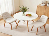 Artiss Table and Chairs Set 3PCS 90cm 2 Seater Round Set for Kitchen, Apartment, DSET-TAB90-2004-WHX2