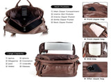 Brown Fashionable Large-Capacity Women's Backpack - Waterproof, Durable, High-Quality PU Leather V1265-263-BROWN4