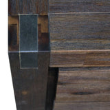 Bedside Table 2 drawers Night Stand Solid Wood Acacia Storage in Chocolate Colour V43-BST-NOW-CHK