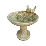 Stony Birdbath On Pillar 45cm V637-49421BRD