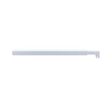 120cm Reeded Single Shower Glass Screen with White Wall Channel & Square Pole V63-920521