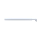 110cm Reeded Glass Shower Screen with White Wall Channel and Square Pole V63-920281