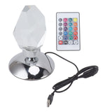 Crystal Table Lamp 16 Different Colors 4 Luminous Modes Decorative USB Charging with Remote Control V1294-YM0703-3119230093611