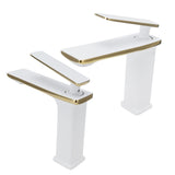 Copper Wash Basin Tap Hot Cold Mixing Faucet with Single Hole Long Handle for Bathroom UseG1/2 V1294-YM0901-3112210055111