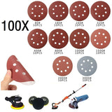 100 Pieces Sanding Disc, Sanding Discs 80, 180, 240, 320, 400, 800, 1000, 1500, 2000, 125mm V1237-ZY-528-267
