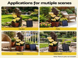 Gardeon Solar Fountains Water Features 4-Tier Cascading Flower Bowls 55cm FOUNT-A-FLOWER-BR