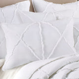 Jenny Mclean Bobby Ruffle White 3 Piece Coverlet Set Super King V442-RAN-COVERLET-BOBBYRUFFLE-WHITE-SK