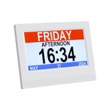 Artiss 7" Digital Day Clock Calendar Alarm White DDC-7INCH-WH