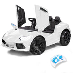 ROVO KIDS Lamborghini Inspired Ride-On Car, Remote Control, Battery Charger, White V219-TOYROTRVL1WB