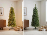 Christabelle 1.8m 6ft Pencil Pine Christmas Tree Pre Lit Multi Function LED Slim Artificial Ind 112_WFLPP6