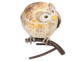 Owl Sculpture Iron Lifelike Decorative Desk Owl Statue Crafts Ornament for Garden Home Office V1294-YM0523-3115220009911