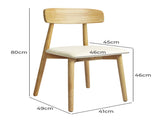 Levede 2x Dining Chairs Kitchen Chair Natural CH1113-2-NT
