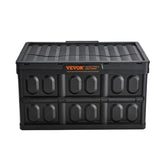 VEVOR Collapsible Storage Bins with Lids, 45L 3 Packs, Folding Plastic Stackable Utility Crates with V952-KZDSLCWXHS45CNF3XV0