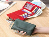Unisex Pebble Leather Wallet, Small Wallets for Women, Women's Genuine Leather Coin Purse with V1366-AZ2-W-11389