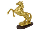 Horse Statue Gold Synthesized Resin Unique Horse Art Figurine for Wine Cabinet Office Leaping Horse V1294-YM0710-3115230125912
