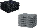 Homaxy 100% Cotton Terry Kitchen Towels, Checkered Designed, Soft and V1258-DP02-F-144