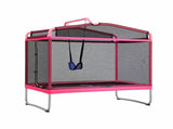 Everfit 3-in-1 Kids Rectangle 6FT Trampoline Rebounder with Swing Belt Pink TRAMPO-C-R6-PK