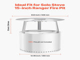 Fire Pit Heat Deflector for Solo Stove Ranger, 508 mm Round for Wood Pit, 304 Stainless V952-HKGRZYX20YC0WHO09001V0