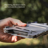 Wood Stove Titanium Stove Cooking Equipment Folding Furnace Burner Large Picnic Titanium Ultralight V1369-AZ3-W-11465