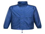 HUSKI STRATUS RAIN JACKET Waterproof Workwear Concealed Hood Windproof Packable - Cobalt V563-918032-STRATUS-COBL-3XL