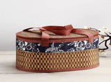 Wicker Basket with Lid,Wicker Picnic Basket with Double Handles,Woven Picnic Storage Rattan Wicker V1189-LWWAL-20260401-06212