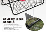 1m Football Rebounder Soccer Training Kickback Target Bounce Wall Detachable Metal Frame and PE V985-SPORTSREBOUNDER