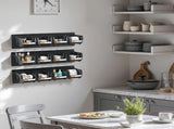 Wall Mounted Storage Bins, 12 Plastic Bins & 3 Metal Rails, Nuts, Bolts, Nails, Craft Room, Garage, V767-VVR-BGSWLXGDBGSWXS1FU001V0