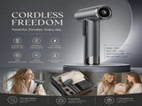 Cordless USB Charging Blow Dryer Grey, Low Noise Quick Dry Design, Portable Daily Hair Styling V1221-XM-LB1821-GM66