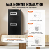 VEVOR Double Door 5.5 cu.ft Safe Box with Key Lock Password Cabinet Black V952-LMBXXLS5567CW705UV9