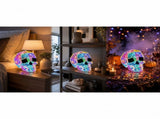 Spooky Decorations Glowing Skull Head Party Prop, Figurines for Shelf and Counter Display, V1192-AZ-W-35096