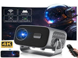 5G 4K Smart Projector Black with WiFi, Bluetooth, HDMI, USB for Home Theater V178-59094