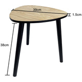 Contemporary Abstract 3 Legged Side Table 40cm V637-68101TBL