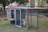 YES4PETS Grey Large Chicken Coop Rabbit Hutch Ferret Cage Hen Chook Cat House V278-ZH10