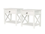 Levede 2x Bedside Tables Drawers Side EB0604X2