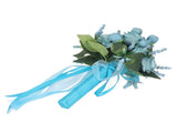 Wedding Bouquet Simulation Artificial Rose Lifelike Green Leaves Modern Elegant Rose for Wedding V1294-YM0512-3115220119612