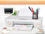 Printable Sticker Paper for Inkjet Printers, 50s A4 Matte Sticker Paper for Printers, Full V1188-SX-0019571
