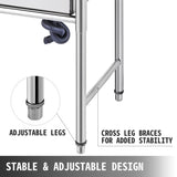 Handmade Sink Non-magnetic Stainless Steel Kitchen Sink Hand Made 1 Compartment 40.6 x 39.4 x 25.4 V952-DCBXGSCDYPT000001V0