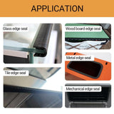 U-Shape Edge Banding - Fits 1/2" Edge, Rubber Trim for Sharp/Rough Surfaces, Veneer, Sheet Metal, V1107-806-22169-BLK-20FT
