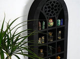 15.75"x7.87" Black Gothic Boho Floating Shelves V1366-AZ2-W-16182