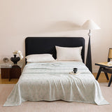 Blue Bamboo Fibre Summer Blanket - Vine Pattern Cooling Throw Blanket 200230cm Lightweight V888-ELOSUNG54969-4