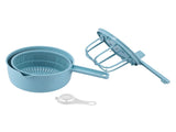Household Vegetable Drainer Manual Salad Dehydrator Vegetable Washing Basket for KitchenBlue V1294-YM0901-3118210232313