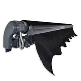 2.92m Black Fabric/Dark Grey Frame Manual Retractable Folding Arm Awning V410-RETBL2920