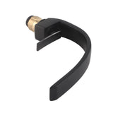 G1/2 Curve Design Undercounter Basin Water Faucet Single Hole Basin Cold and Hot Mixer TapBlack V1294-YM0901-3112200145611
