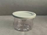 Dishwasher washable, colored lid, transparent/gray/stone gray/pink/water green ice cream storage jar V1192-AZ-W-13937