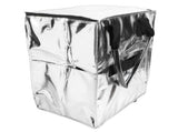 Grocery Bag On Wheels Collapsible Shopping Grocery Bag with Wheels for Laundry Camping Moving Silver V1294-YM0901-3117250215311