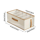 Handbag Storage Organizer With Dividers For Closet 18.7 Inches Large Drawer With Handle Beige Non V1366-AZ2-W-27948